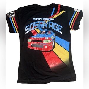 Mens racing car streetwear t shirt